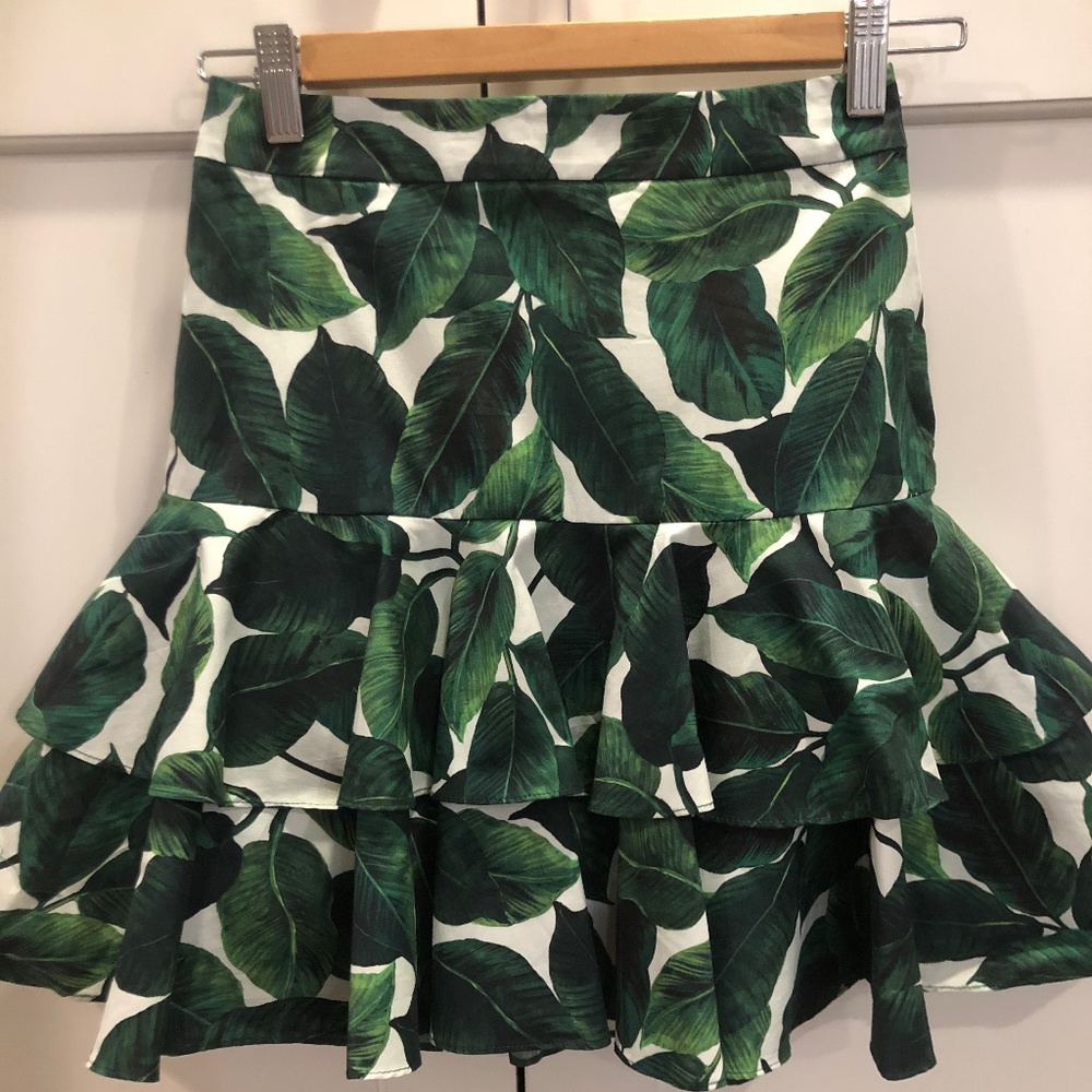Millie Kids Ruffle Tiered Mini Skirt Emerald Leaf BRAND NEW